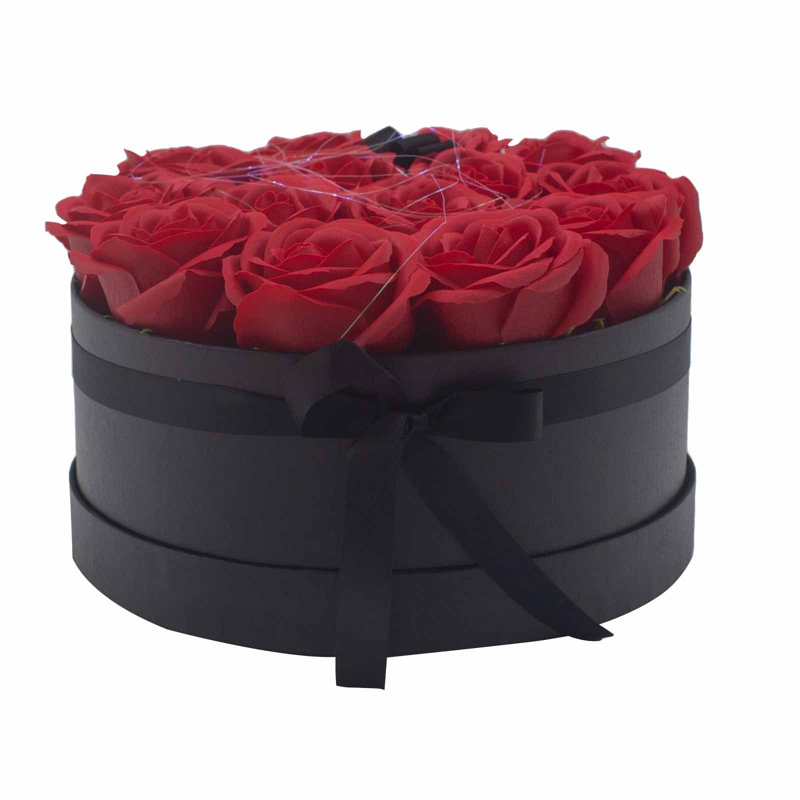 Caja de Regalo - Flor de Jabón 14 Rosas rojo - ronda – Image 3