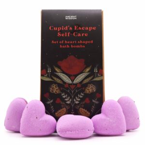 Coffret de bombes de bain en forme de cœur - L'escapade bien-être de Cupidon