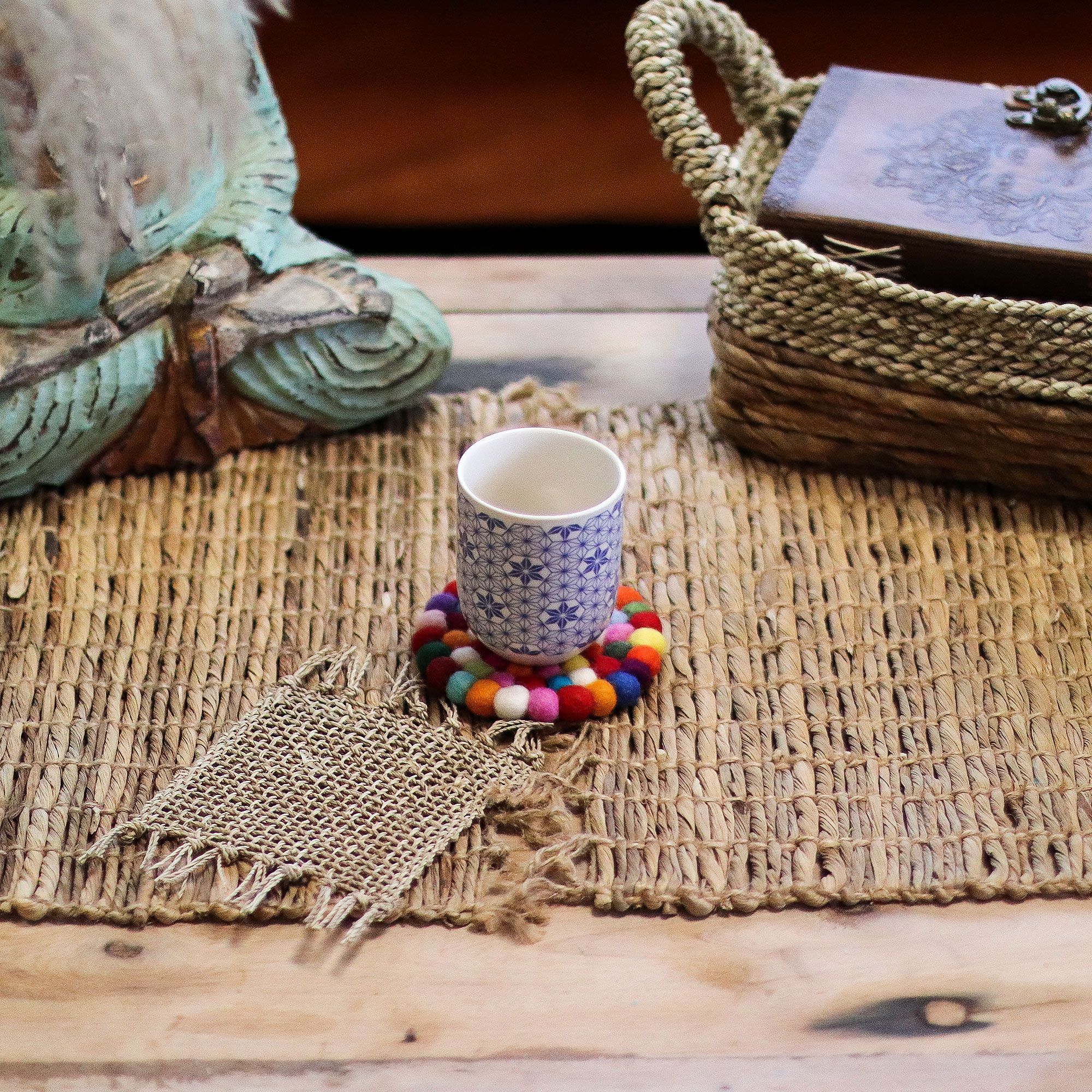 Posavasos redondos de fieltro de 10 cm, multicolor (juego de 4) – Image 2