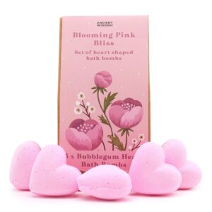 Coffret de bombes de bain en forme de cœur - Bonheur rose épanoui
