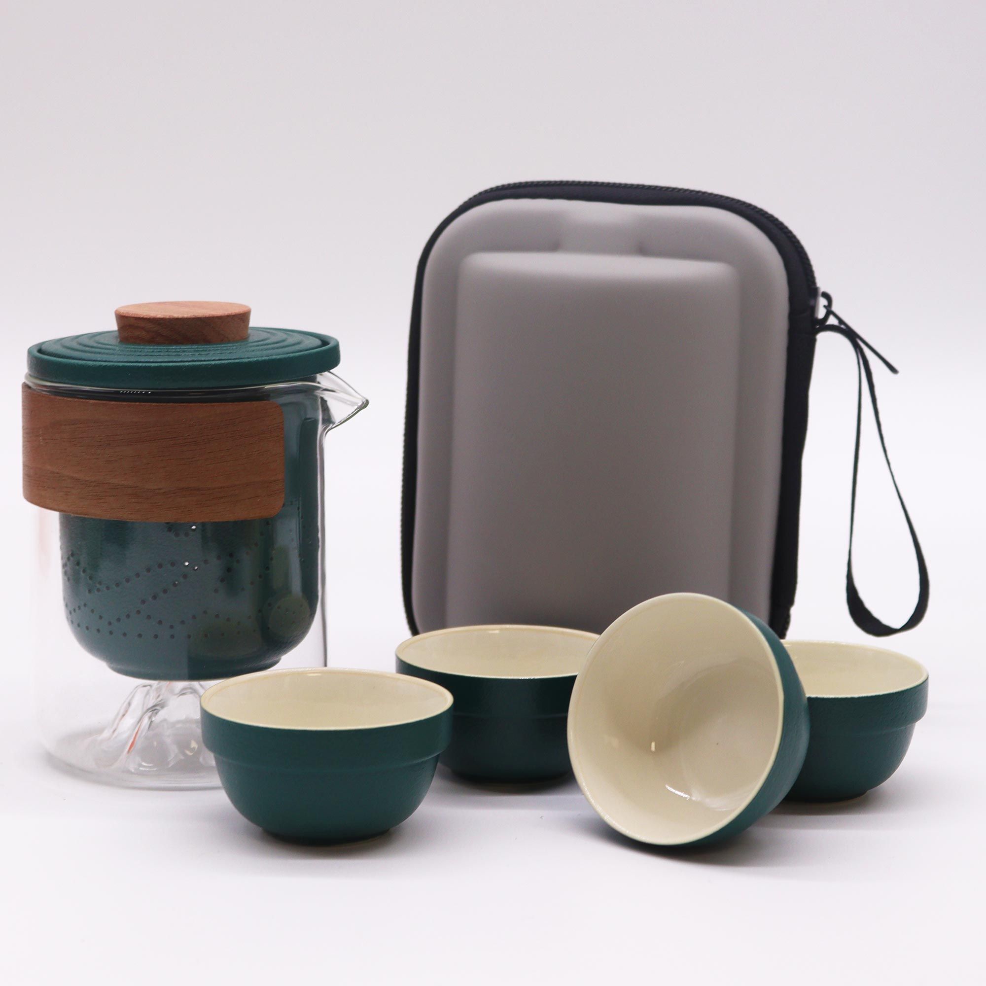 Set de Tetera - Viaje Montaña -Tetera & Cuatro Tazas & Estuche de viaje – Image 2