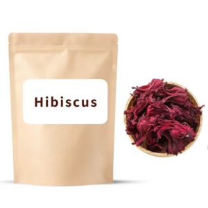 HIBISCUS BIO 500g Grade Supérieur | Fleur Hibiscus pour Bissap, Karkadé, Thé glacé, Infusion et Tisane | Infusion Detox Drainante | Fleurs d'Hibiscus Séchées Bio