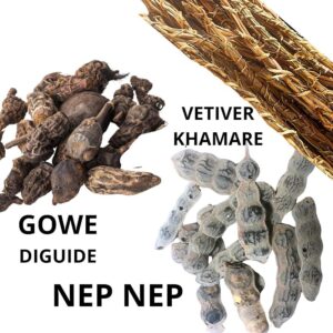 Pack Bien-Être Traditionnel – 12 Tiges Khamaré + Nep Nep 50 g + Gowe Diguide Gueni 50 g | Plantes Africaines Naturelles pour Infusions et Rituels Traditionnels Hygiène Intime