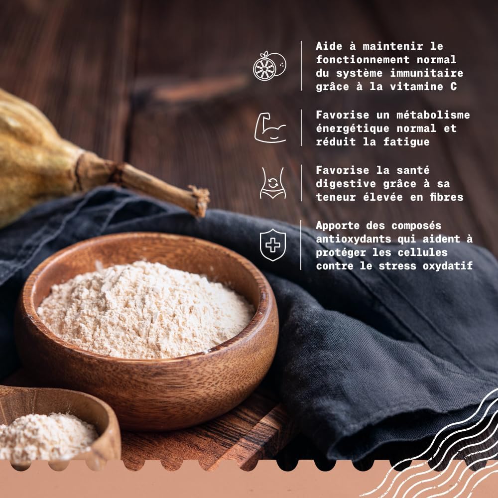 Poudre de Fruit de Baobab 100 g – Superaliment Naturel pour Énergie & Immunité – Image 2