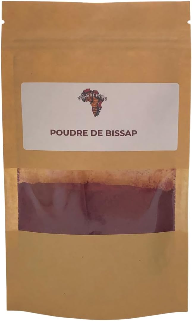 Hibiscus Poudre | Sabdariffa | Rose Sinensis | Poudre Naturelle Pour Les Cheveux Et La Peau | Prévenir Les Problèmes De Cheveux Et Minimiser Les Pores De La Peau - 100g