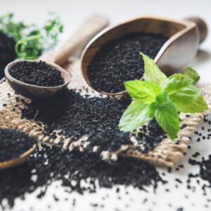 Poudre de graine de Nigelle Pure et de Qualité Supérieure Bio Sans Additifs Cumin Noir Graines Moulues 100 gr Cuisine Cosmétique Bien-être Infusion Smoothie Superaliment DIY D'Origine Naturelle Vegan