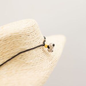 Collier de corde avec pendentif en pierres précieuses – Croix d’améthyste