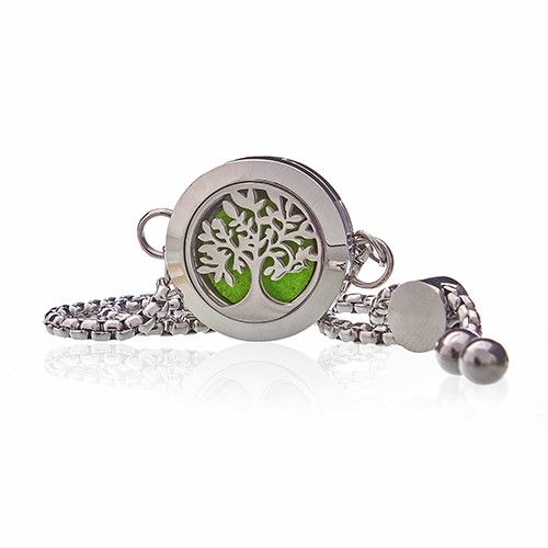 Bracelet chaîne d'aromathérapie - Arbre de vie - 20 mm – Image 2