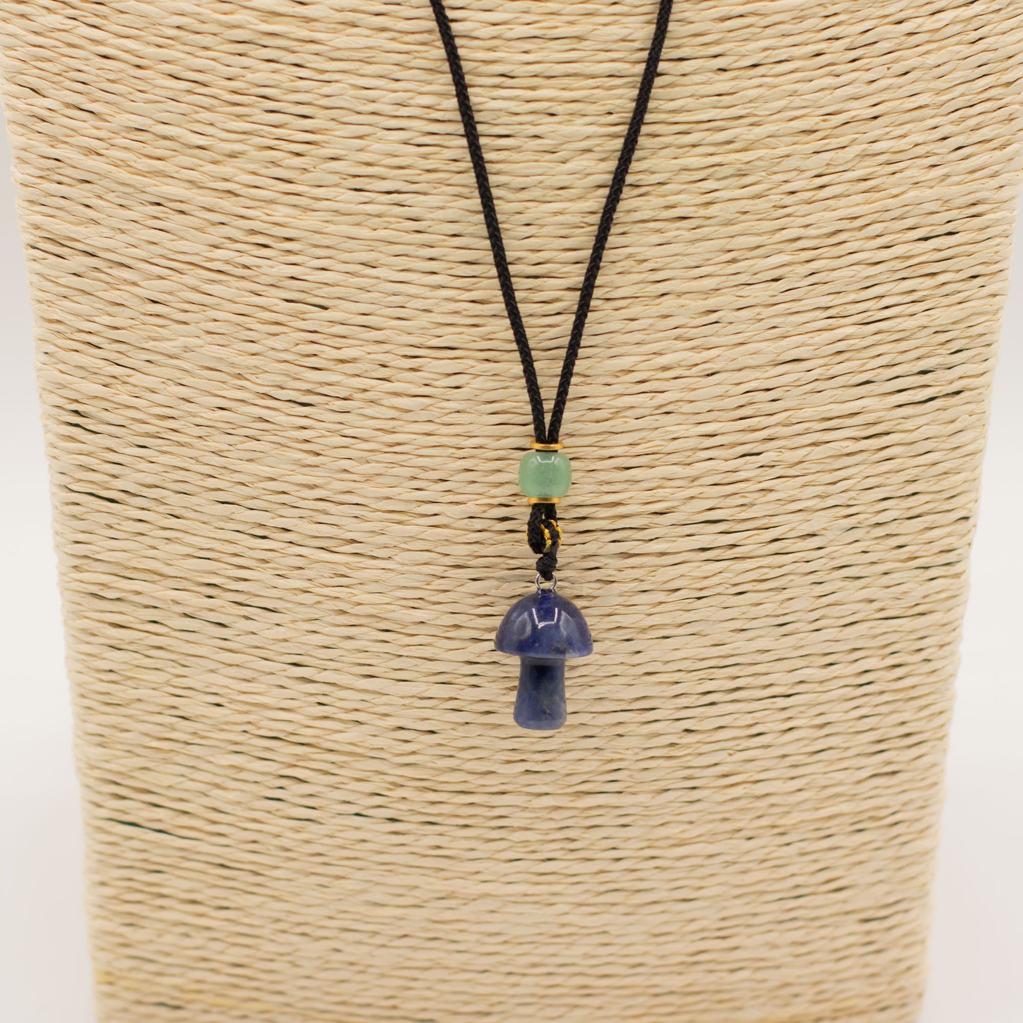 Collier de corde Pendentif en pierre précieuse - Champignon sodalite – Image 3