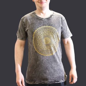 T-shirt Nomad Sari Small - Mandala - Gris foncé