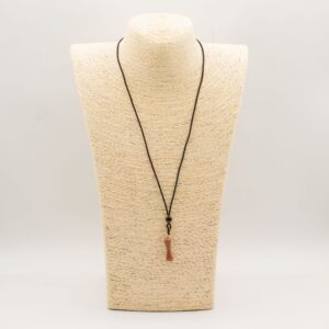 Collier corde avec pendentif pierre précieuse – Bone Goldstone